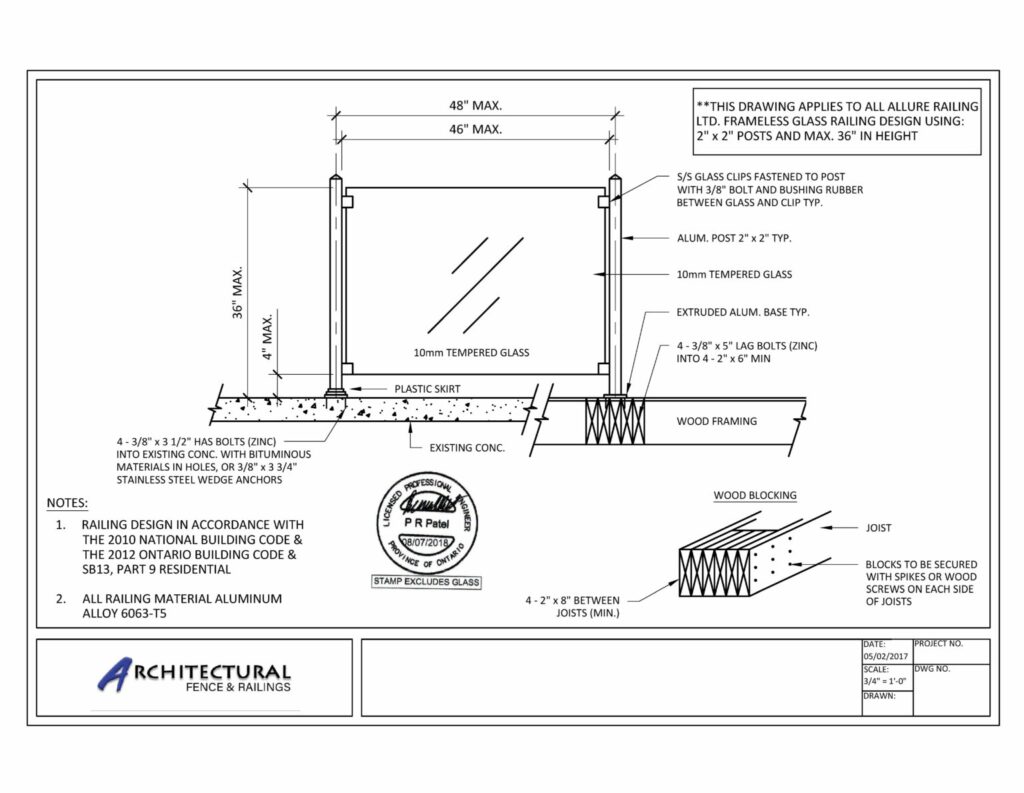 buy glass railings toronto