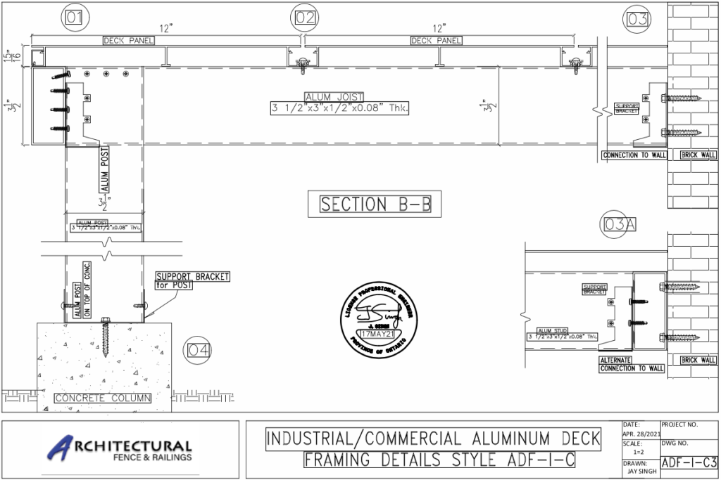 aluminum deck framing