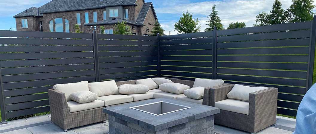 Aluminum-Semi-Privacy-Fence-Installed-in-Yakima-Washington